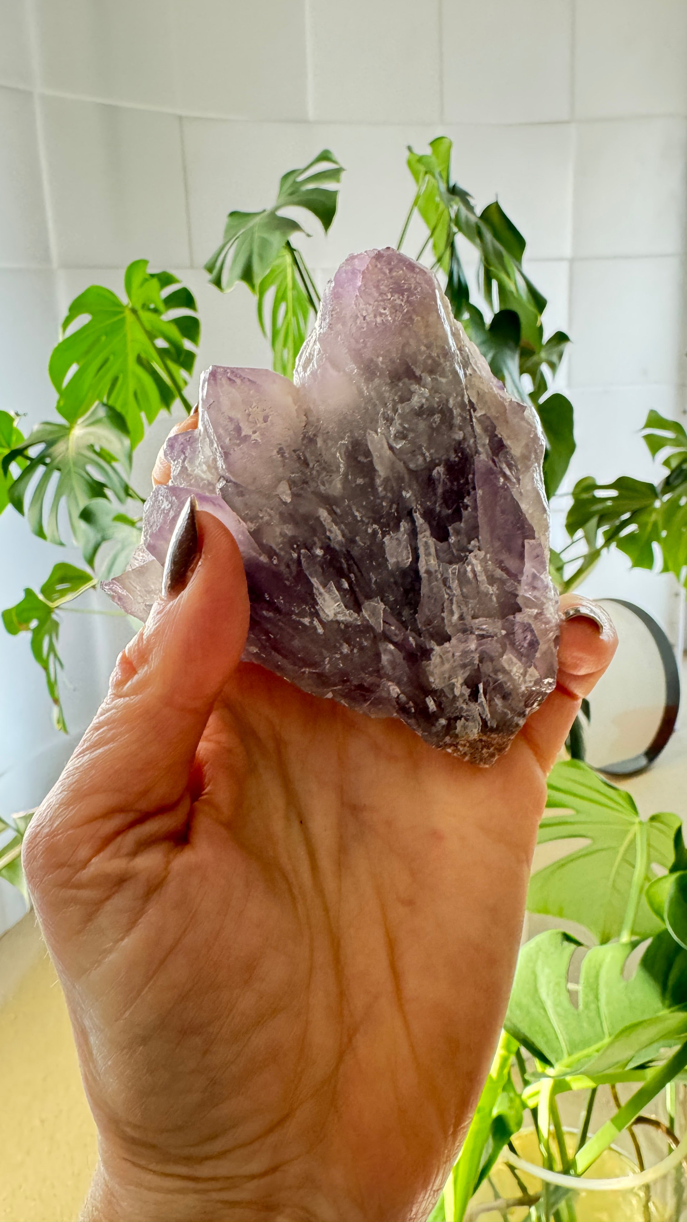 Amethyst Geode Palm Sized