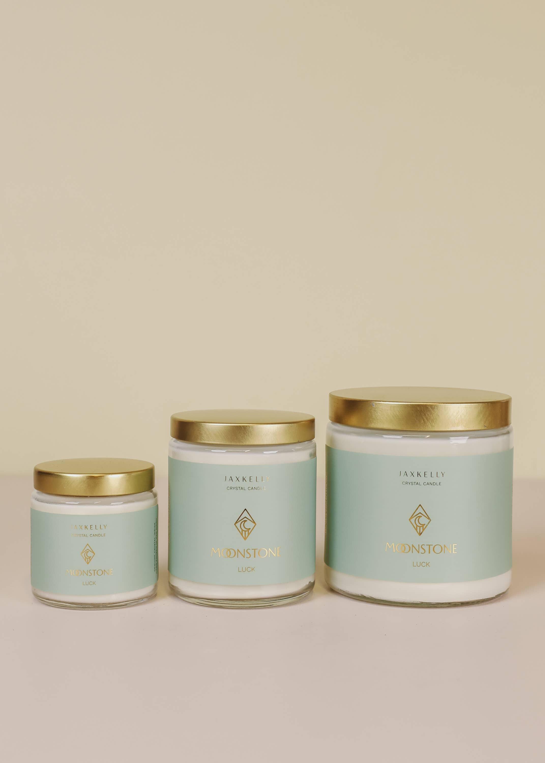 9oz Clear Crystal Candle - Moonstone - Good Luck Majestic Hudson Lifestyle