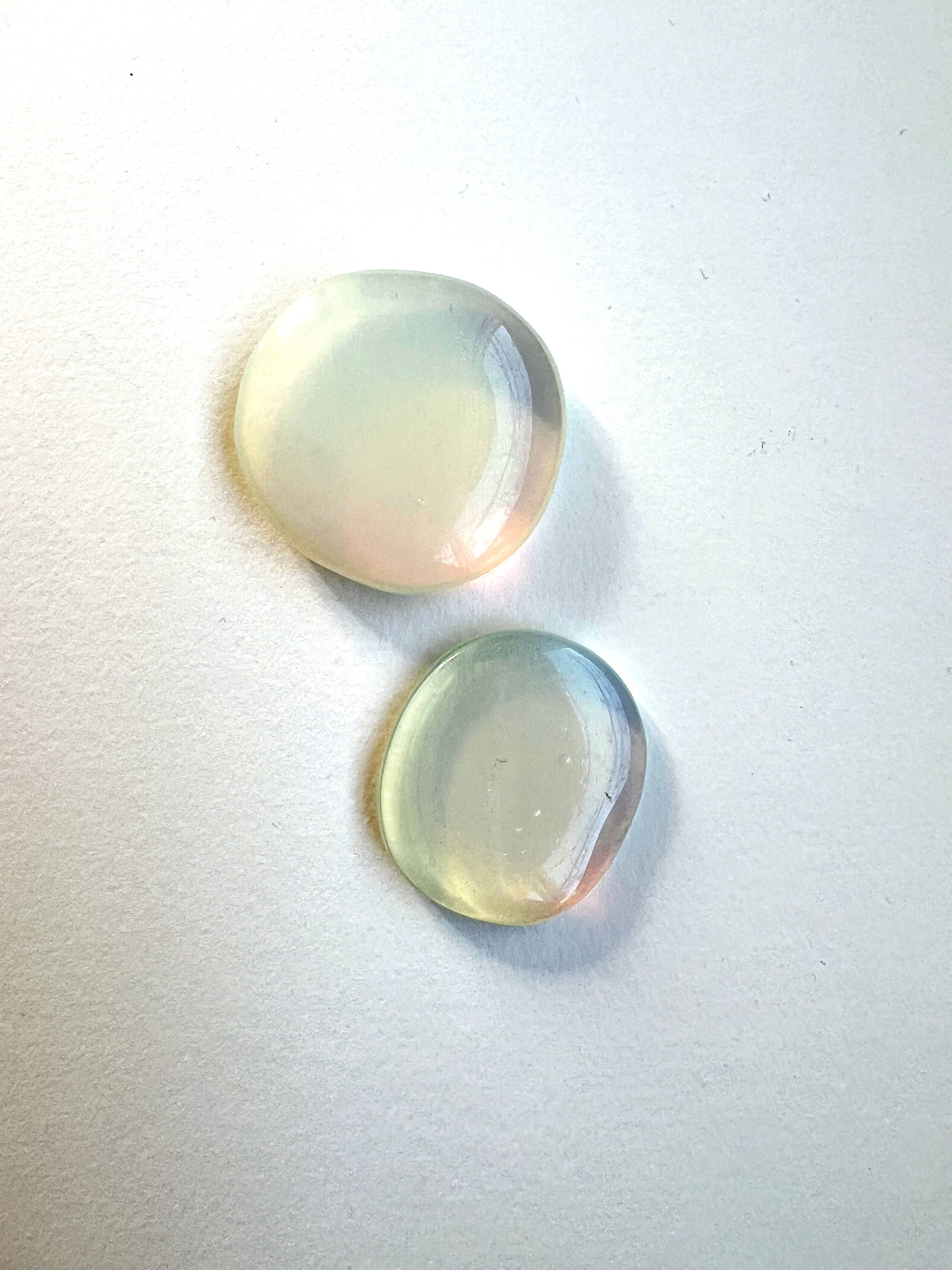 Opalite Palm Stone with Soft Iridescent Glow