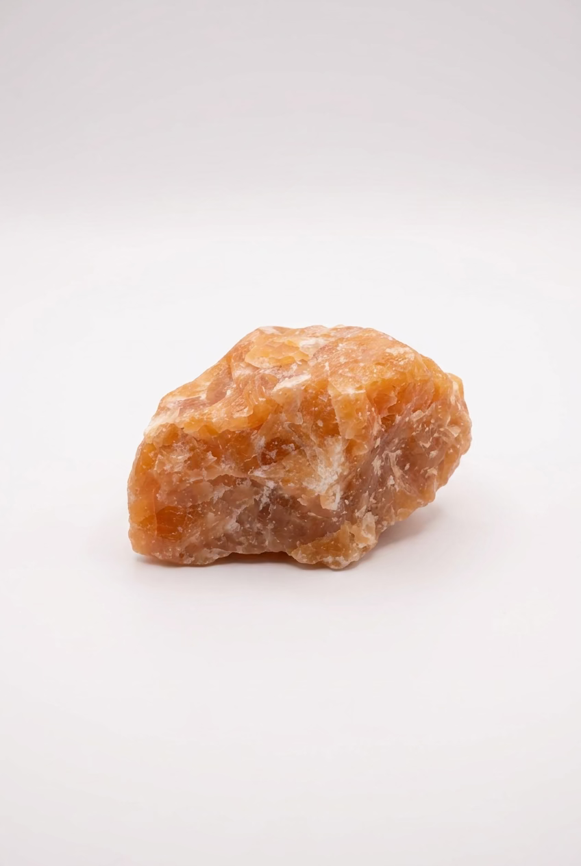 rough orange calcite specimen