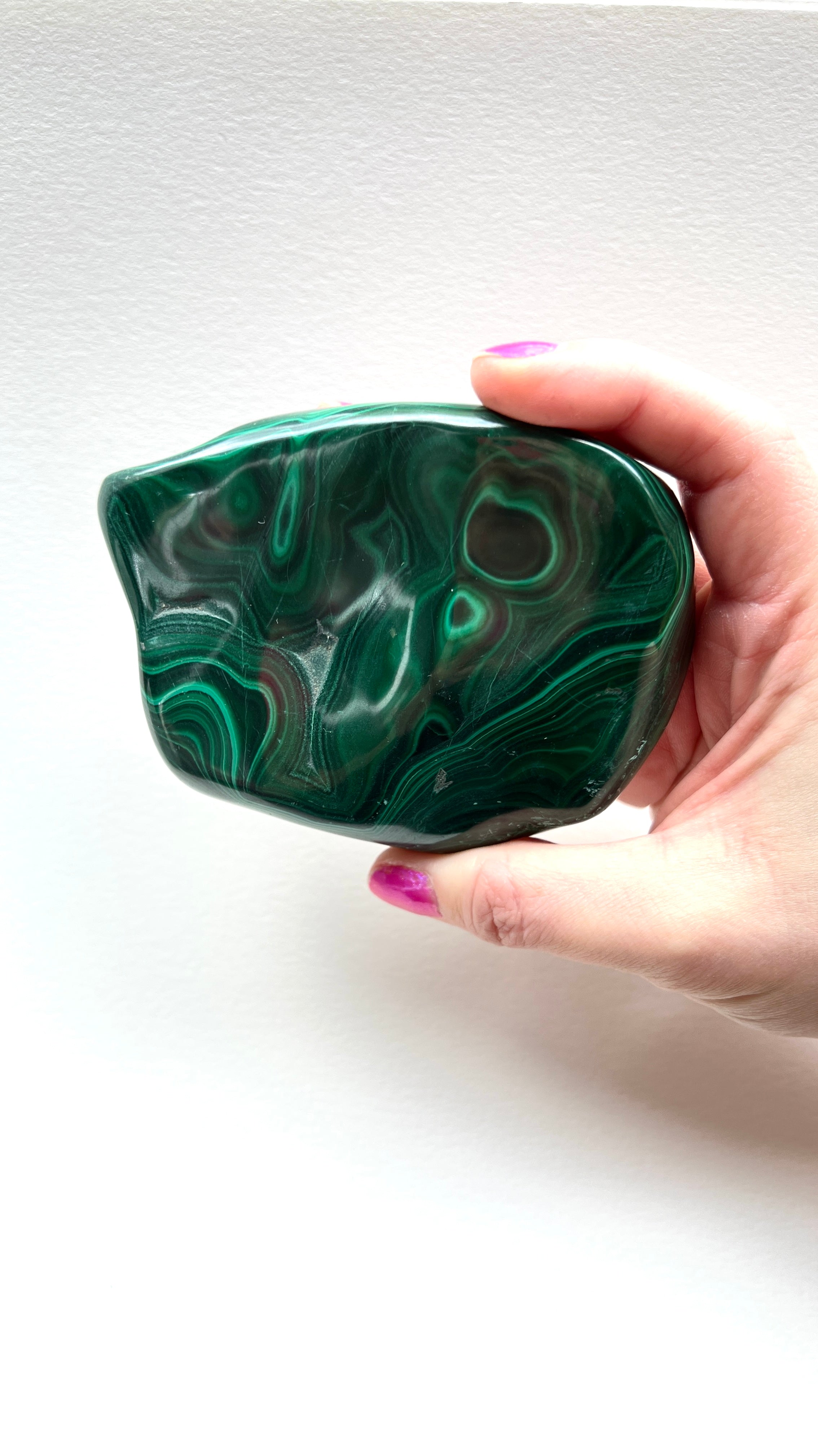 Beautiful Tumbled Malachite Crystal for Personal Growth and Balance