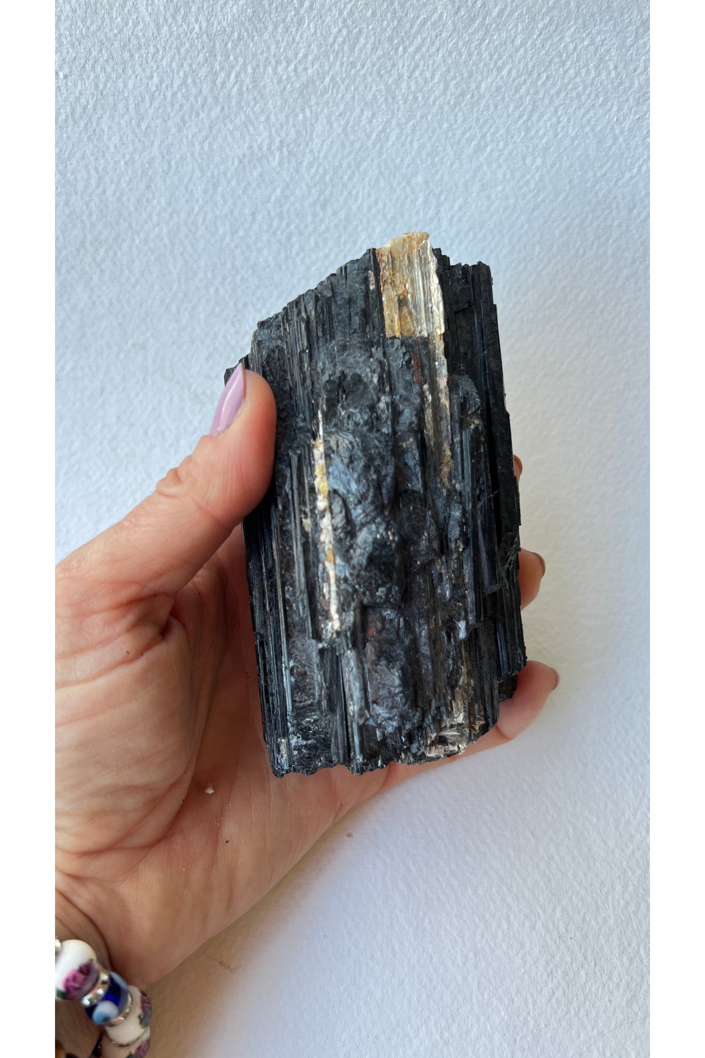 Black Tourmaline with Lithium | Unique Specimen Majestic Hudson Lifestyle Crystals
