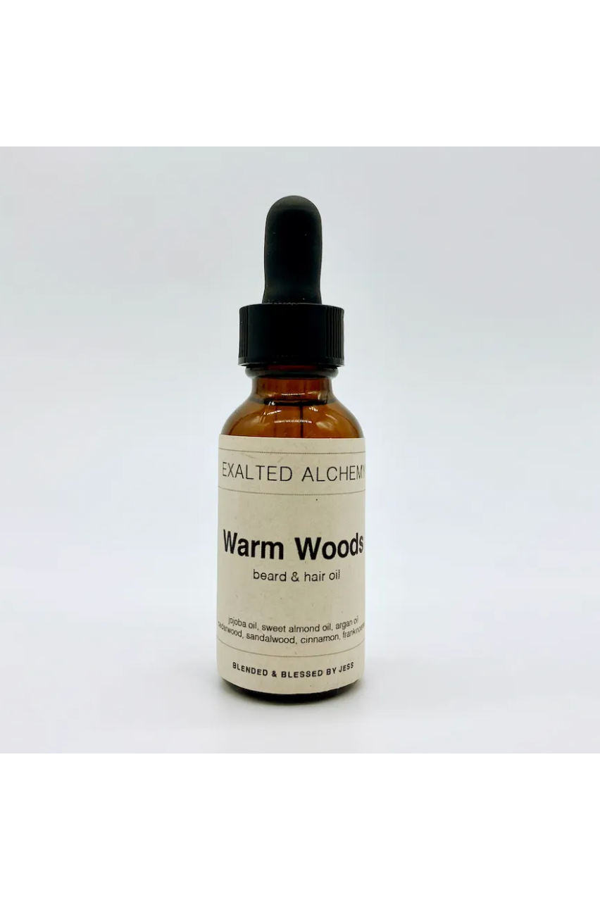 Warm Woods Beard Oil Exalted Alchemy | Oils + Cleansers Majestic Hudson Lifestyle Bath & Body