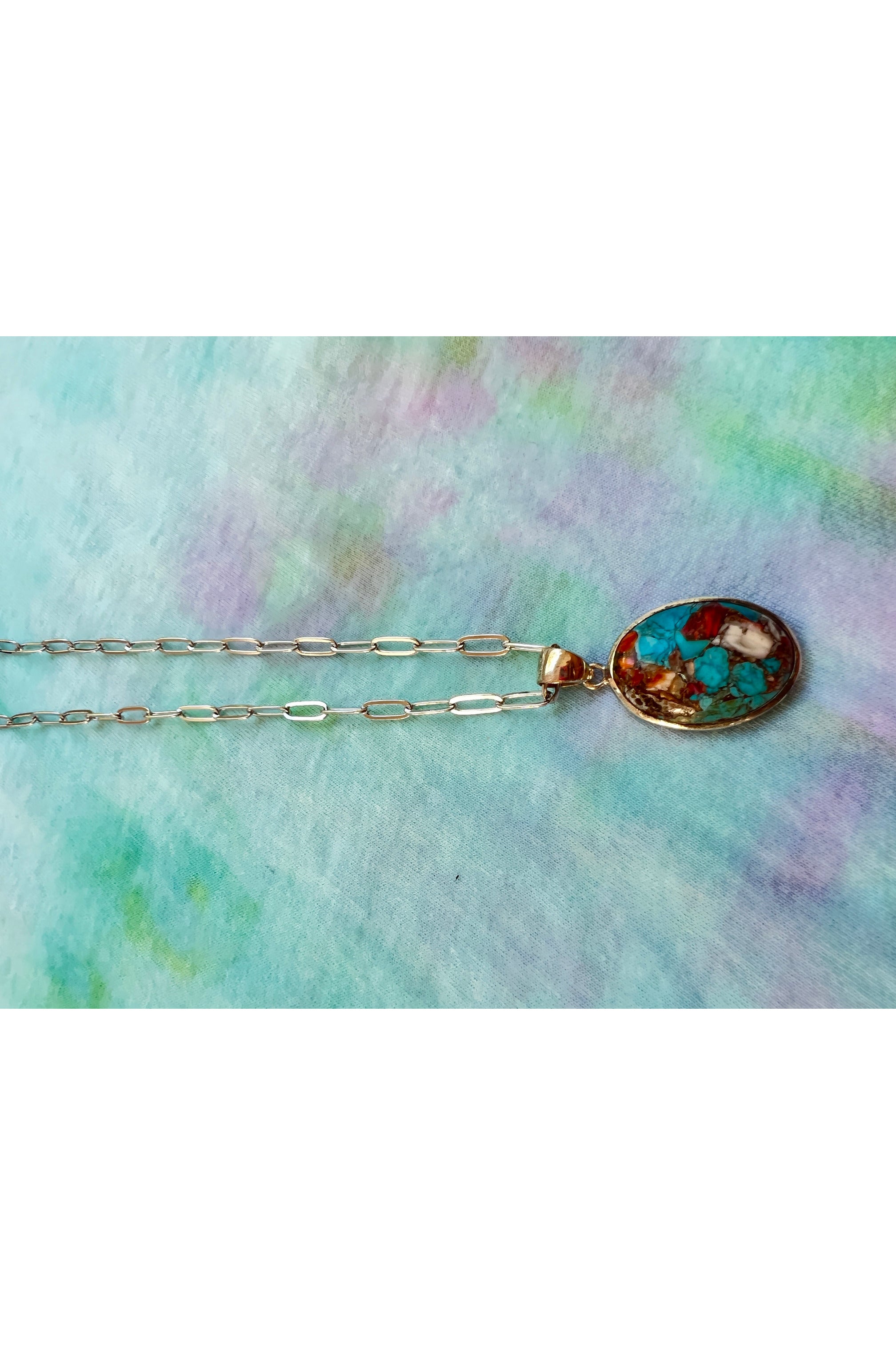 Ethically Sourced Mexican Turquoise Necklace with Unique Matrix