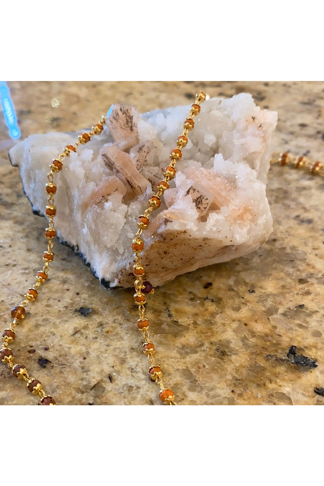 Rudrani Seed Nine Planet Mala Gold Plate Necklace Majestic Hudson Lifestyle Jewelry