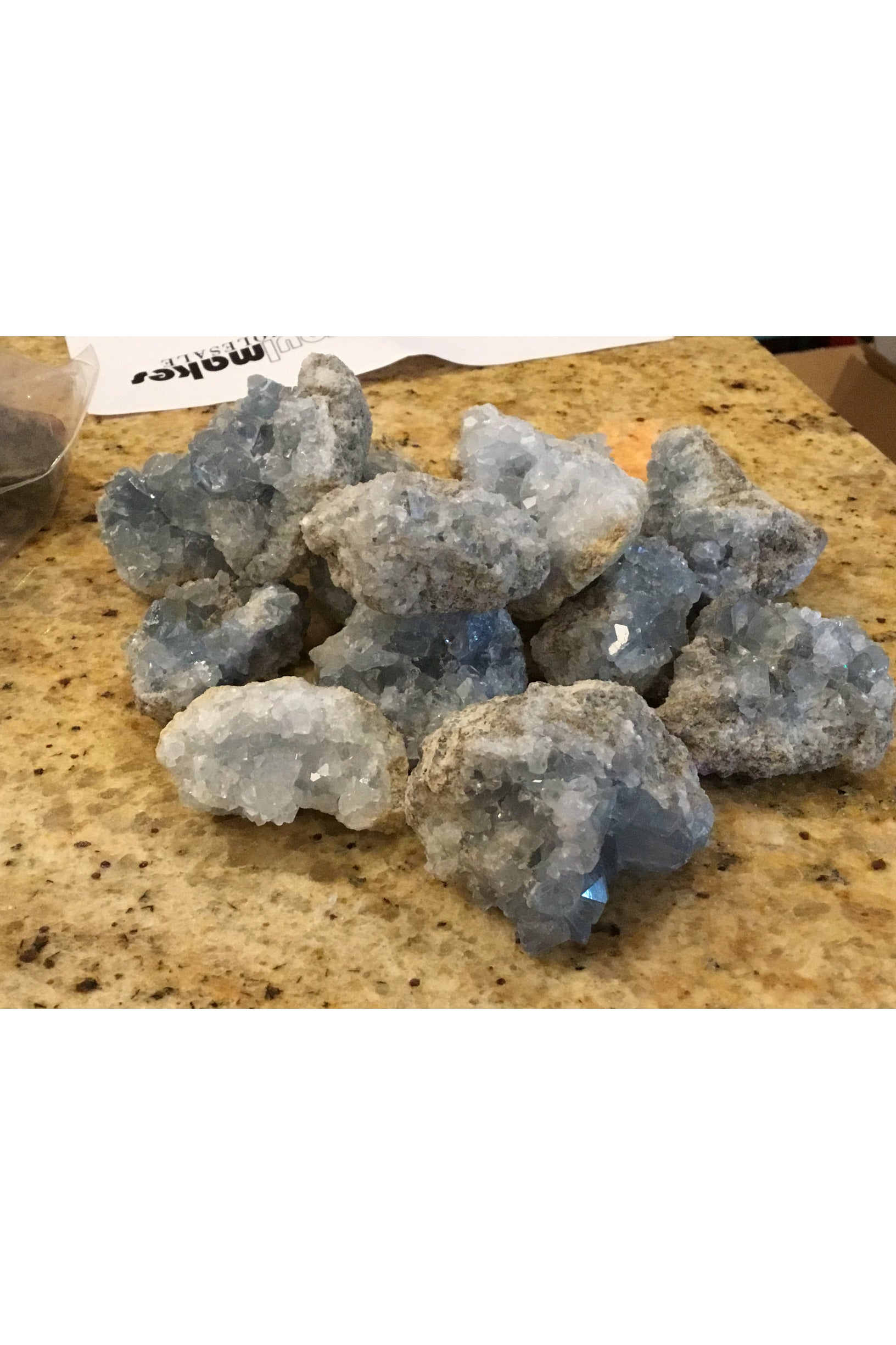 Small celestite geode Majestic Hudson Lifestyle