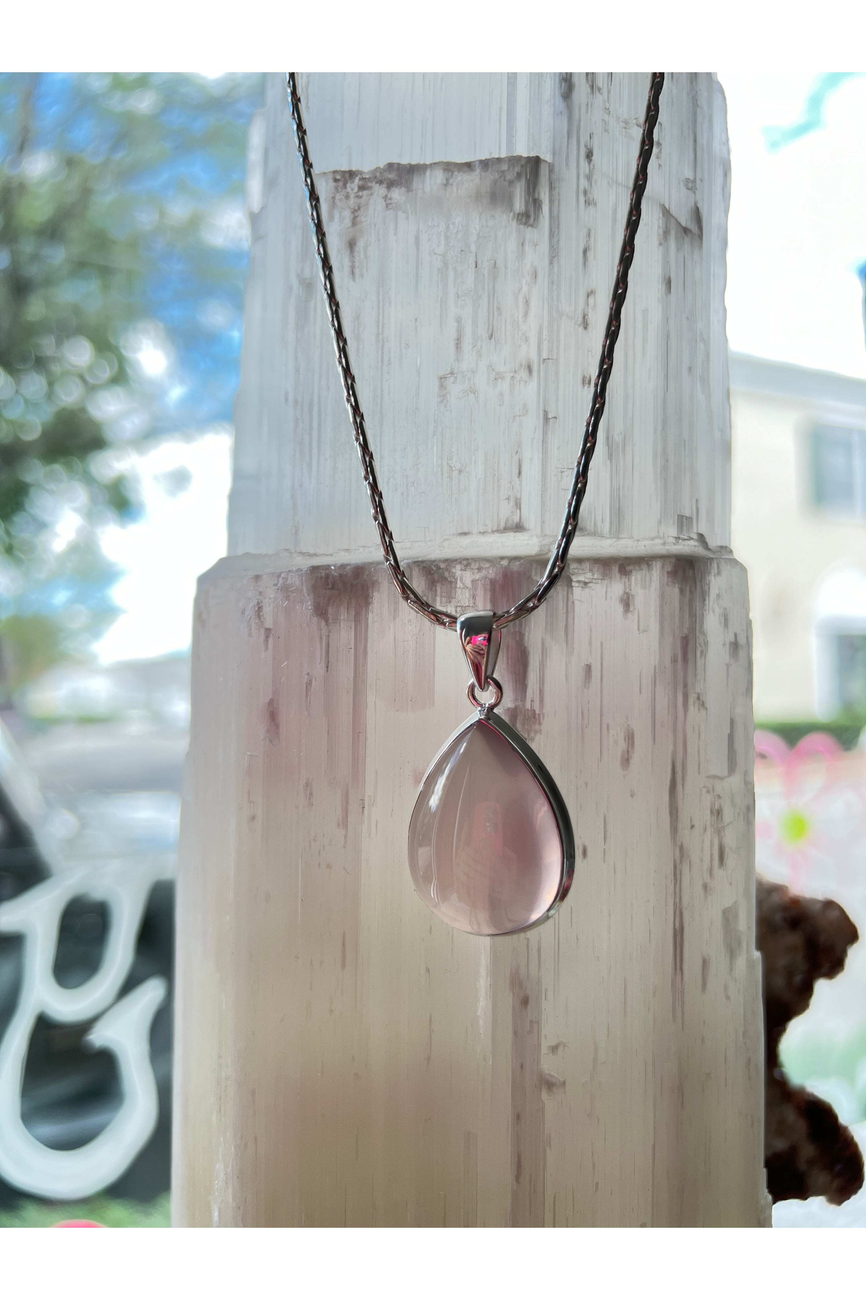 Rose Quartz Necklace Majestic Hudson Lifestyle