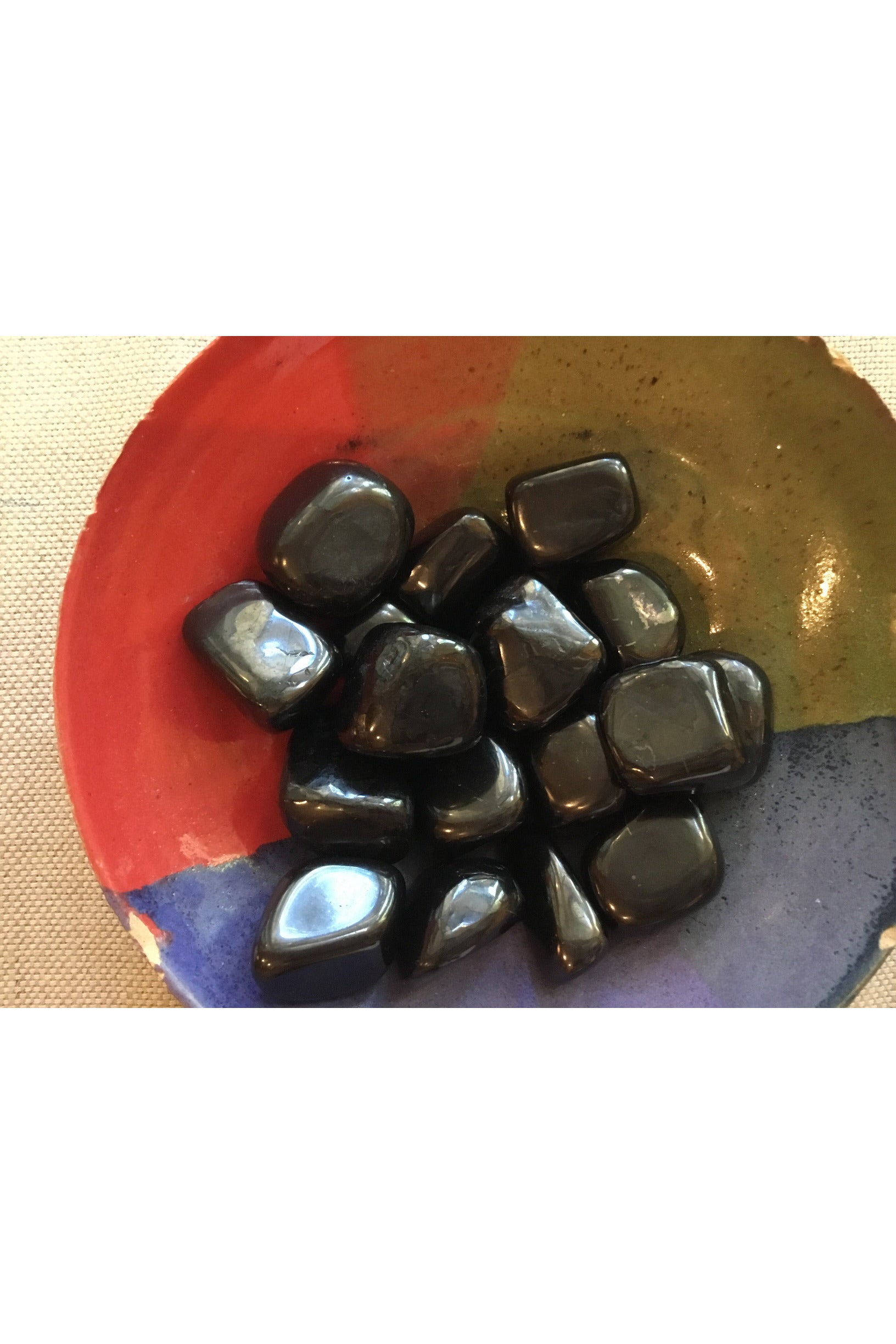 Shungite tumbled stone – grounding and EMF protective crystal