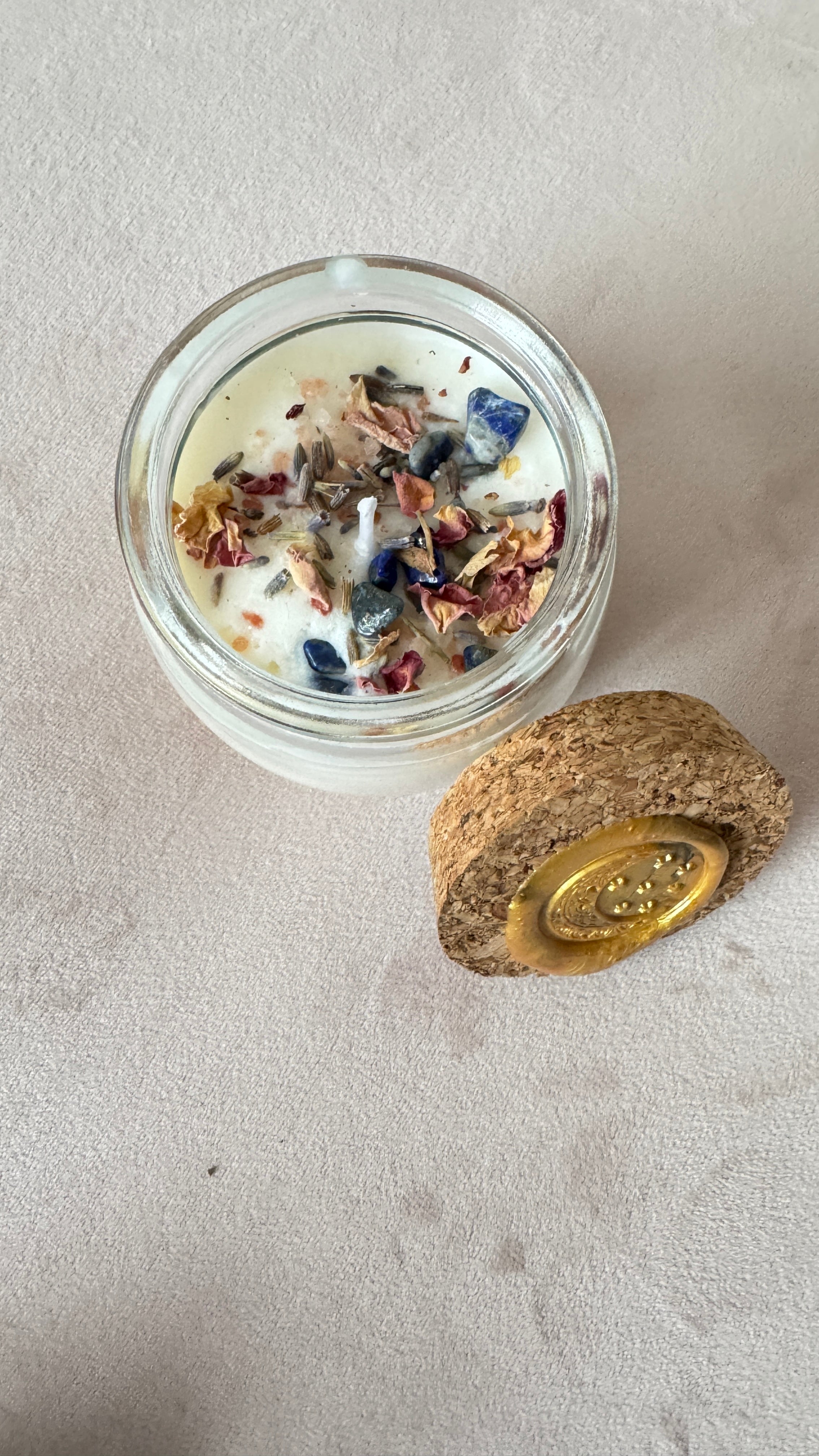 Homemade Soy Candles, Top View Opened