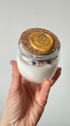 Homemade Soy Candle, Front Closed In Hand