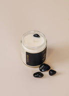 9oz Clear Crystal Candle - Obsidian - Block Negativity Majestic Hudson Lifestyle