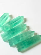 Bright green Fluorite crystal tower resembling Baja Blast – unique healing stone for clarity