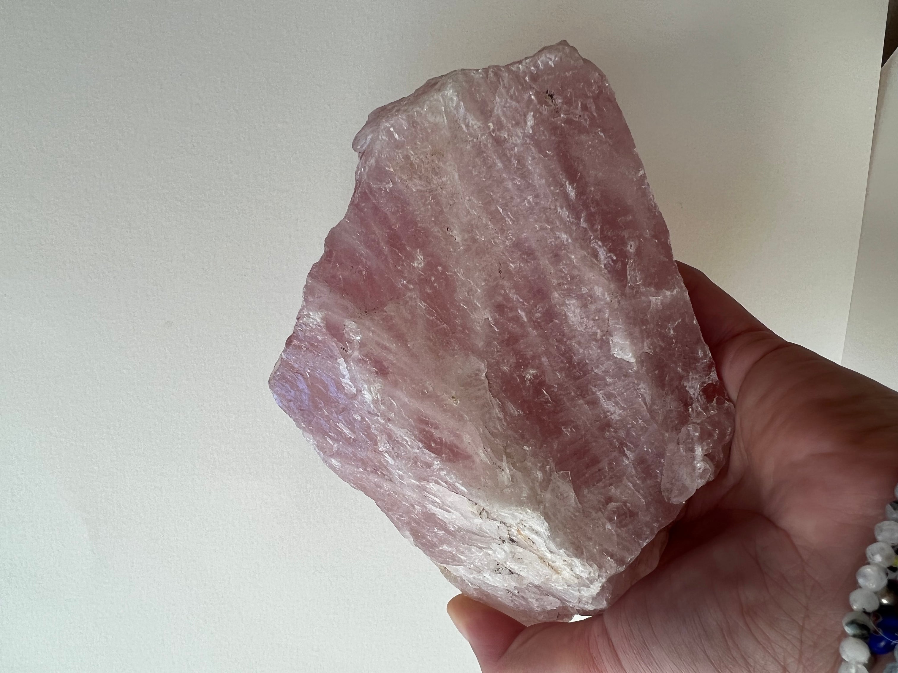 Natural Raw Rose Quartz Stone for Heart Chakra Healing and Compassion