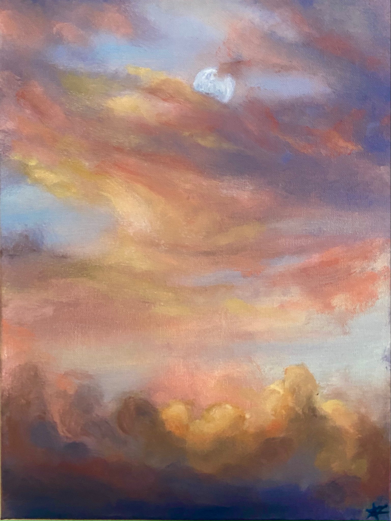 Peach Evening | Oil Painting Majestic Hudson Lifestyle
