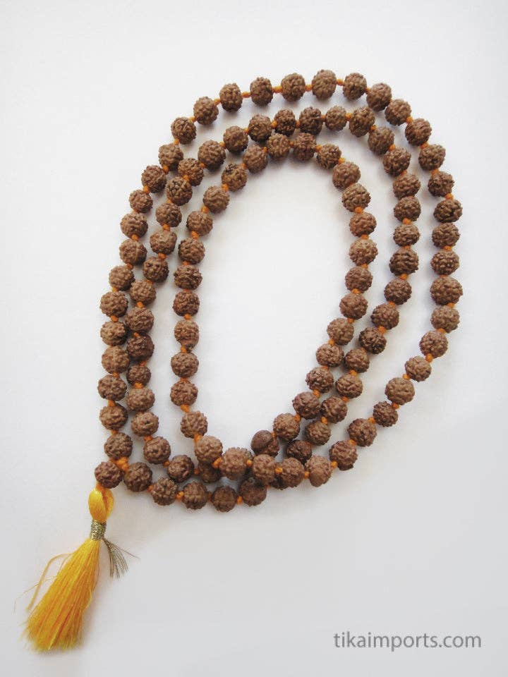 Knotted Rudraksha Mala- 6mm Majestic Hudson Lifestyle