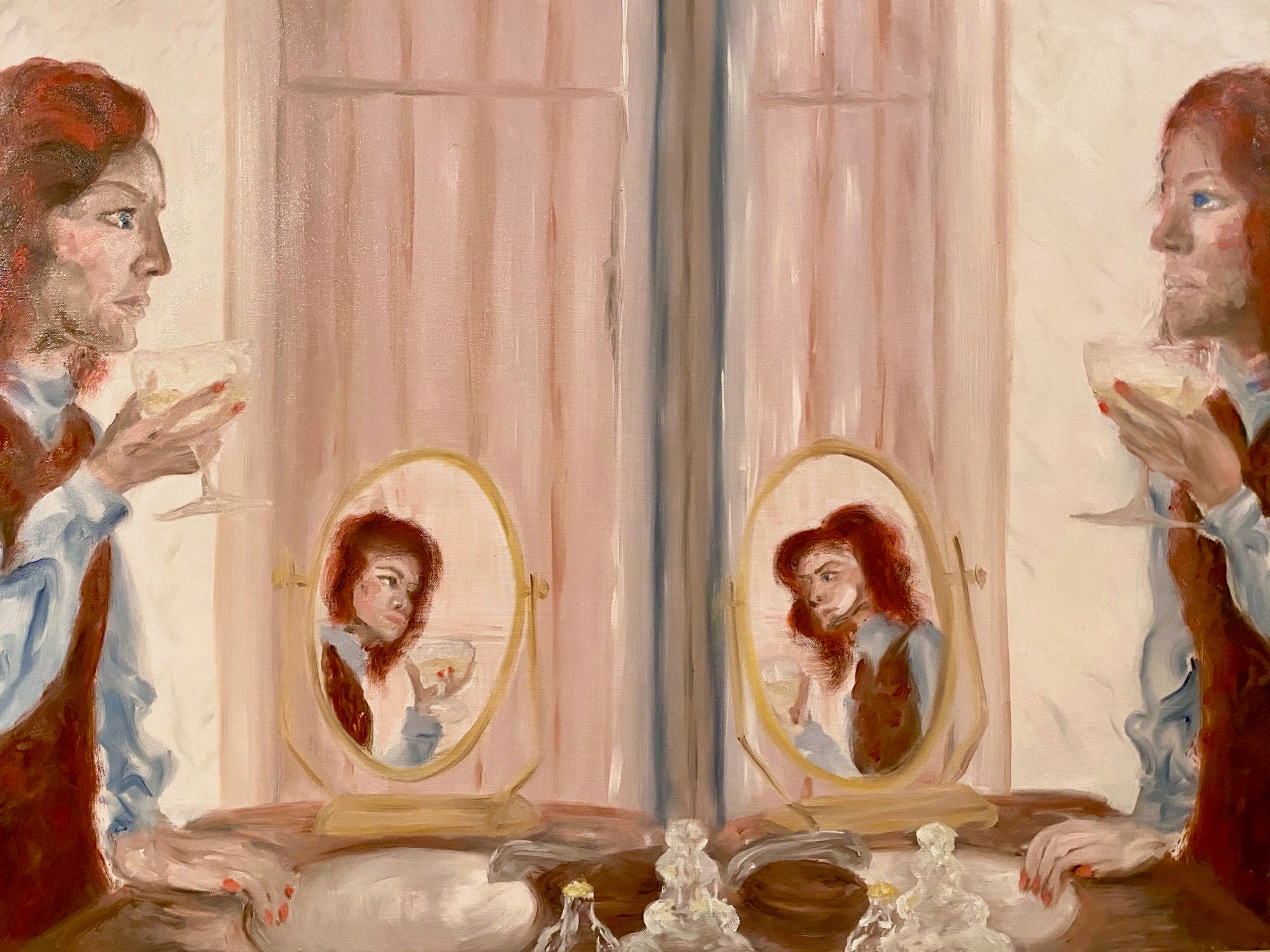 WHEN I LOOK IN THE MIRROR I SEE THE FACES OF EVERYONE I HAVE EVER KNOWN | Oil Painting Majestic Hudson Lifestyle