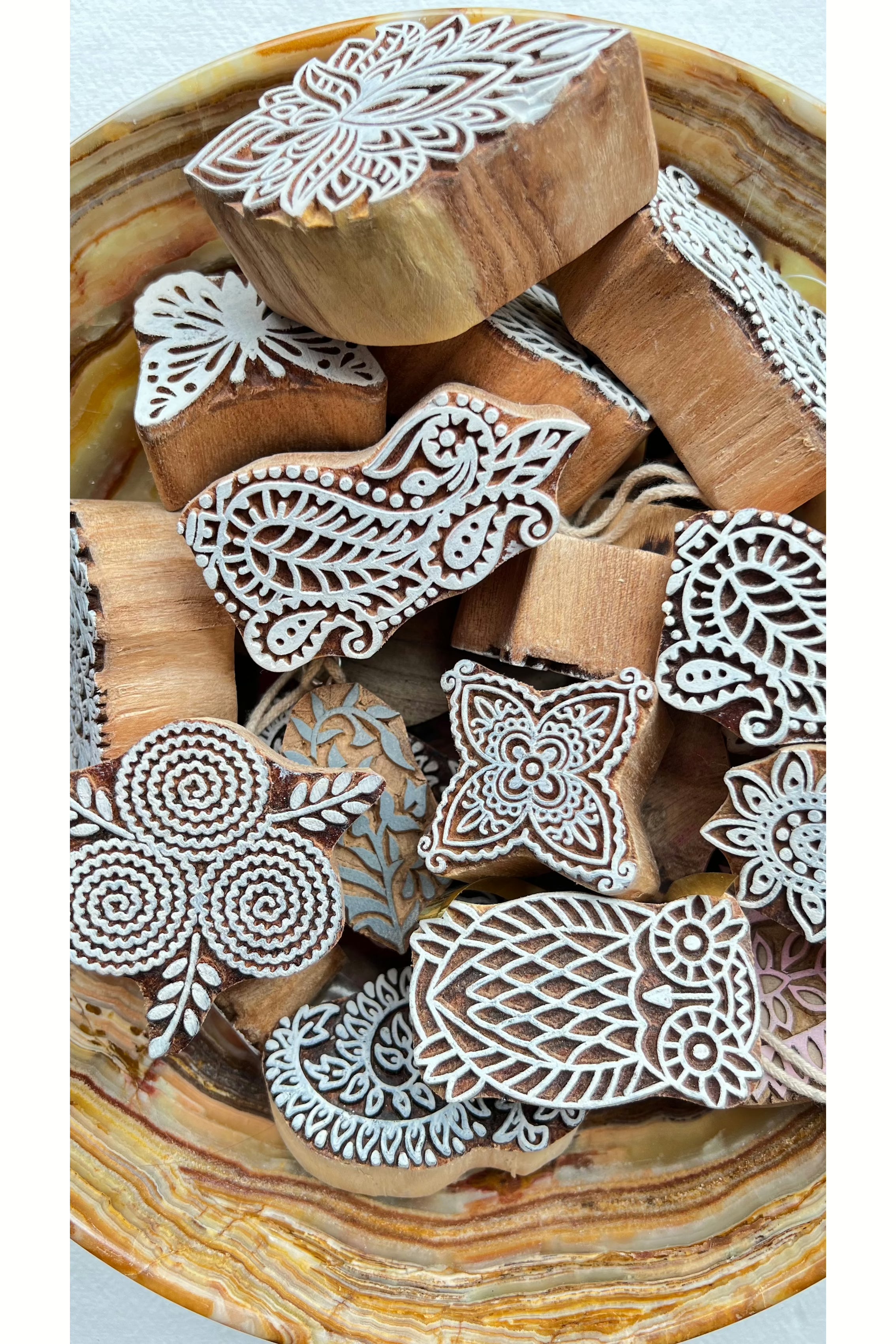 Indian Carved Wooden Blocks Majestic Hudson Lifestyle Home Decor