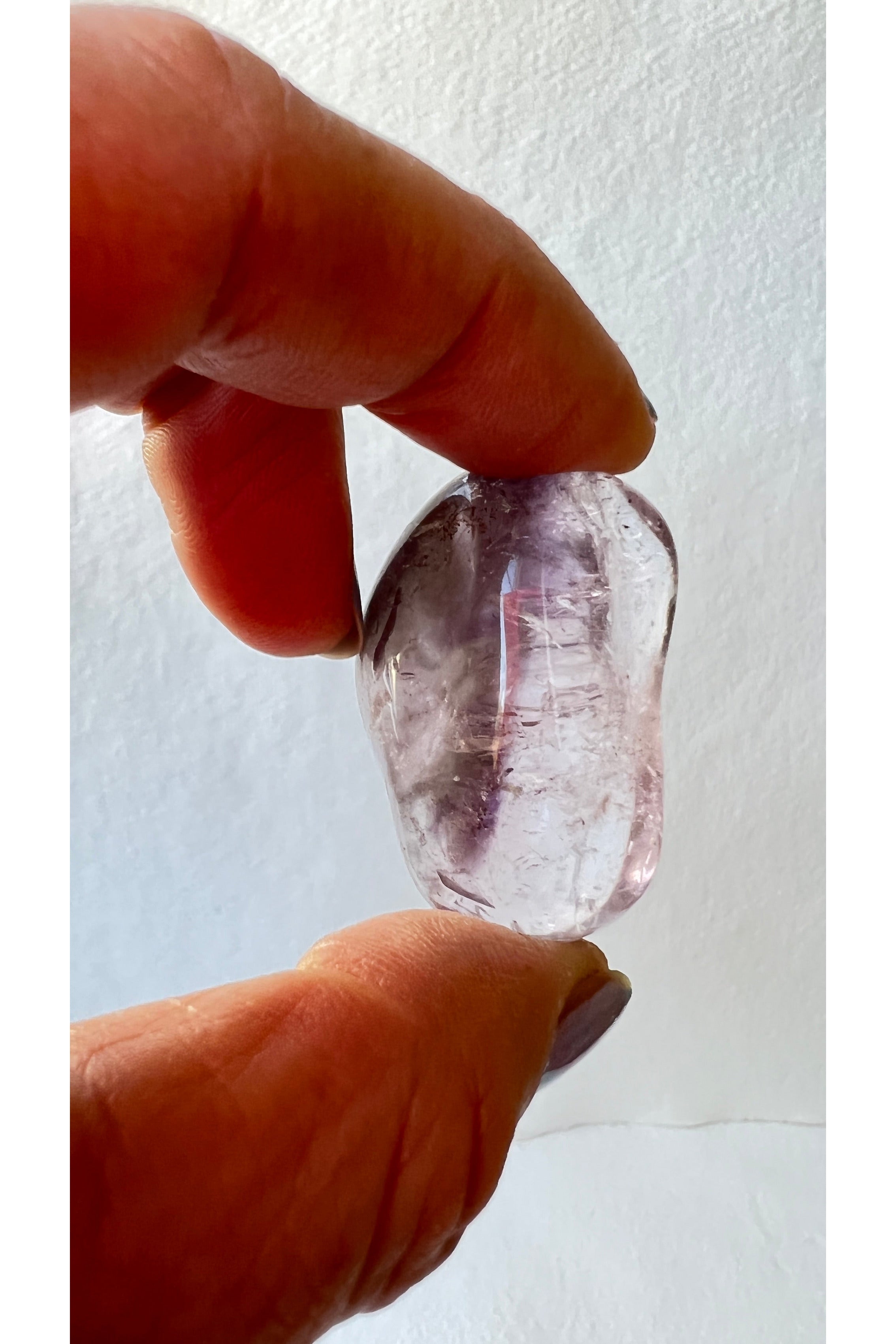 Amethyst - hand holding detail
