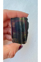 Tiger's eye polished crystal slab with golden and brown bands