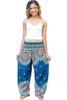 Teal mandala Harem Pants Majestic Hudson Lifestyle Experiences Clothing