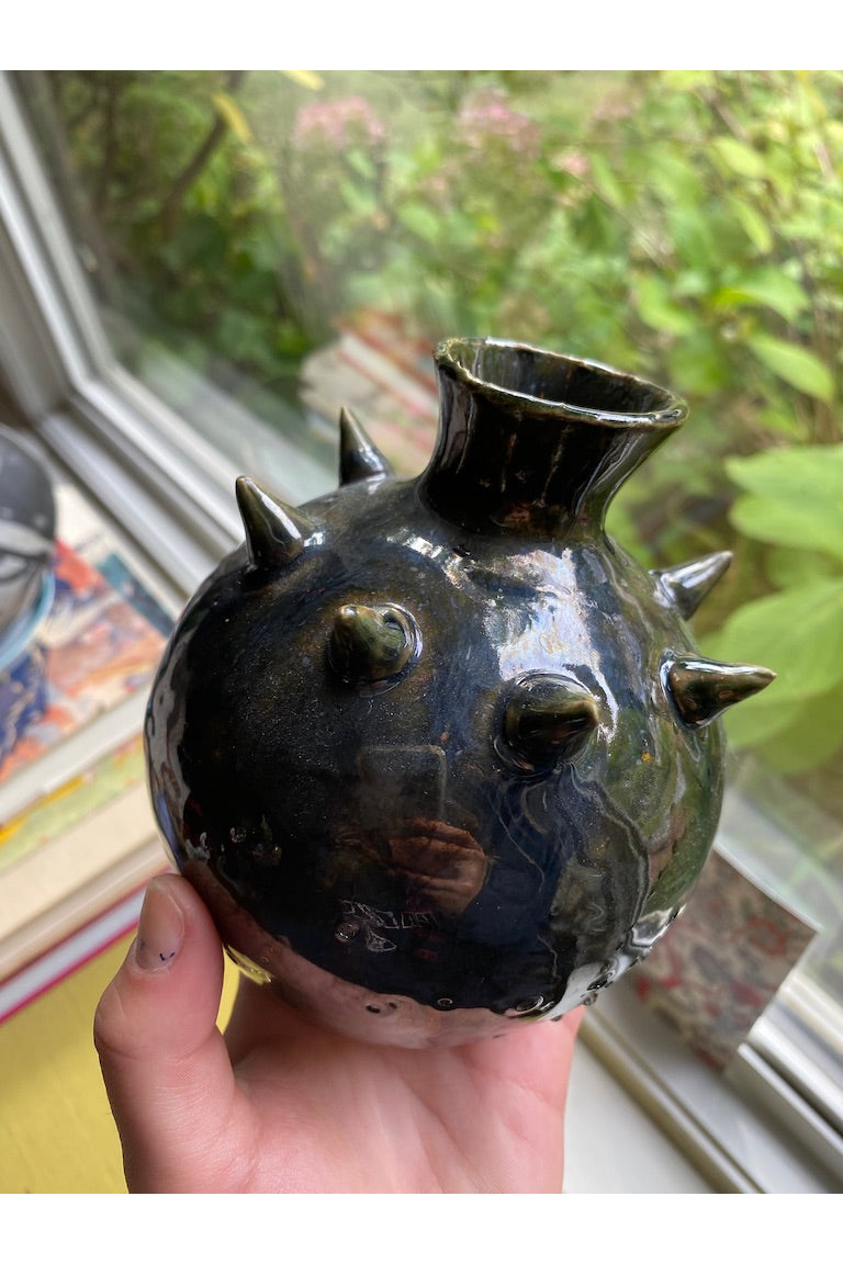 Handmade Spiked Vase Majestic Hudson Lifestyle Experiences Ceramics