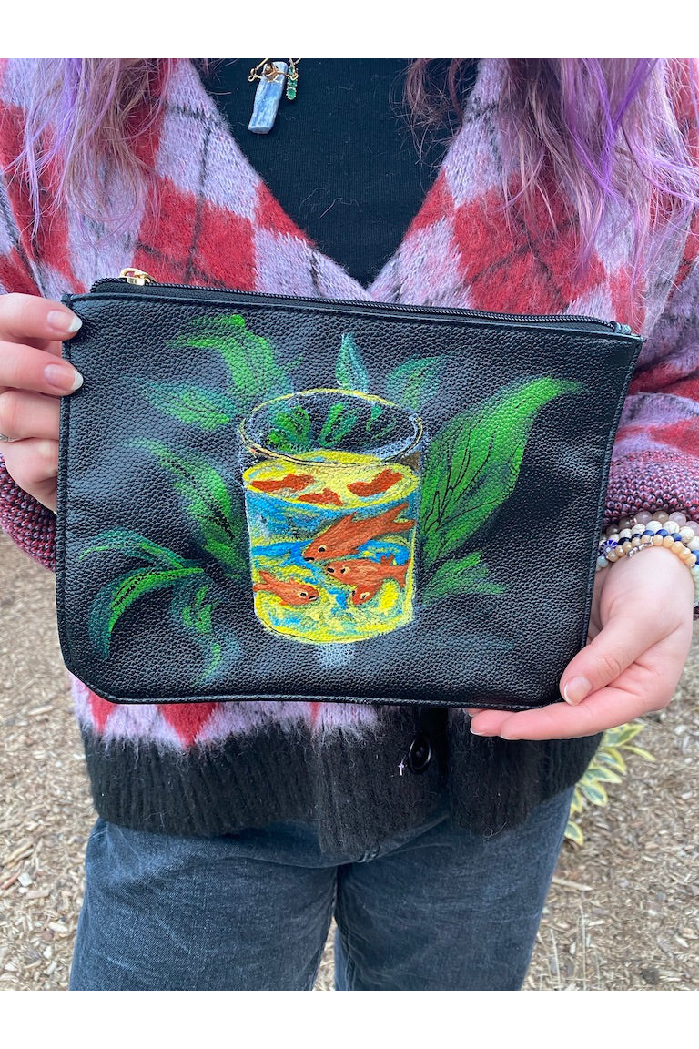 Matisse Fish Pouch | Hand Painted Majestic Hudson Lifestyle Experiences Accessories