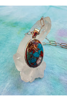 Mexican Turquoise Pendant Necklace with Natural Blue-Green Stone