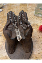 Smoky quartz double Terminated pendant-sterling silver chain Majestic Hudson Lifestyle
