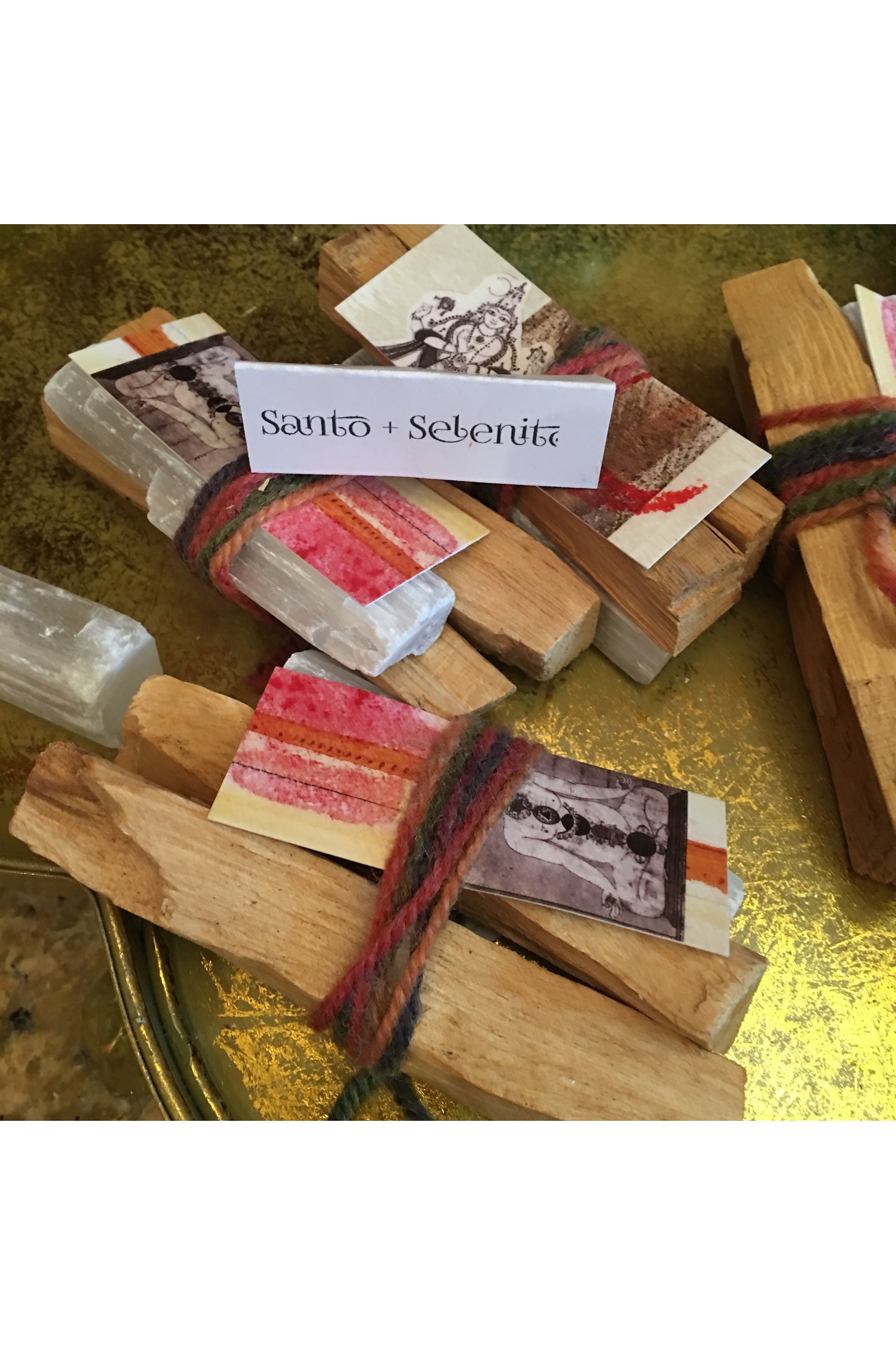 Handcrafted Holy Wood + Selenite Sacred Bundle Majestic Hudson Lifestyle Incense