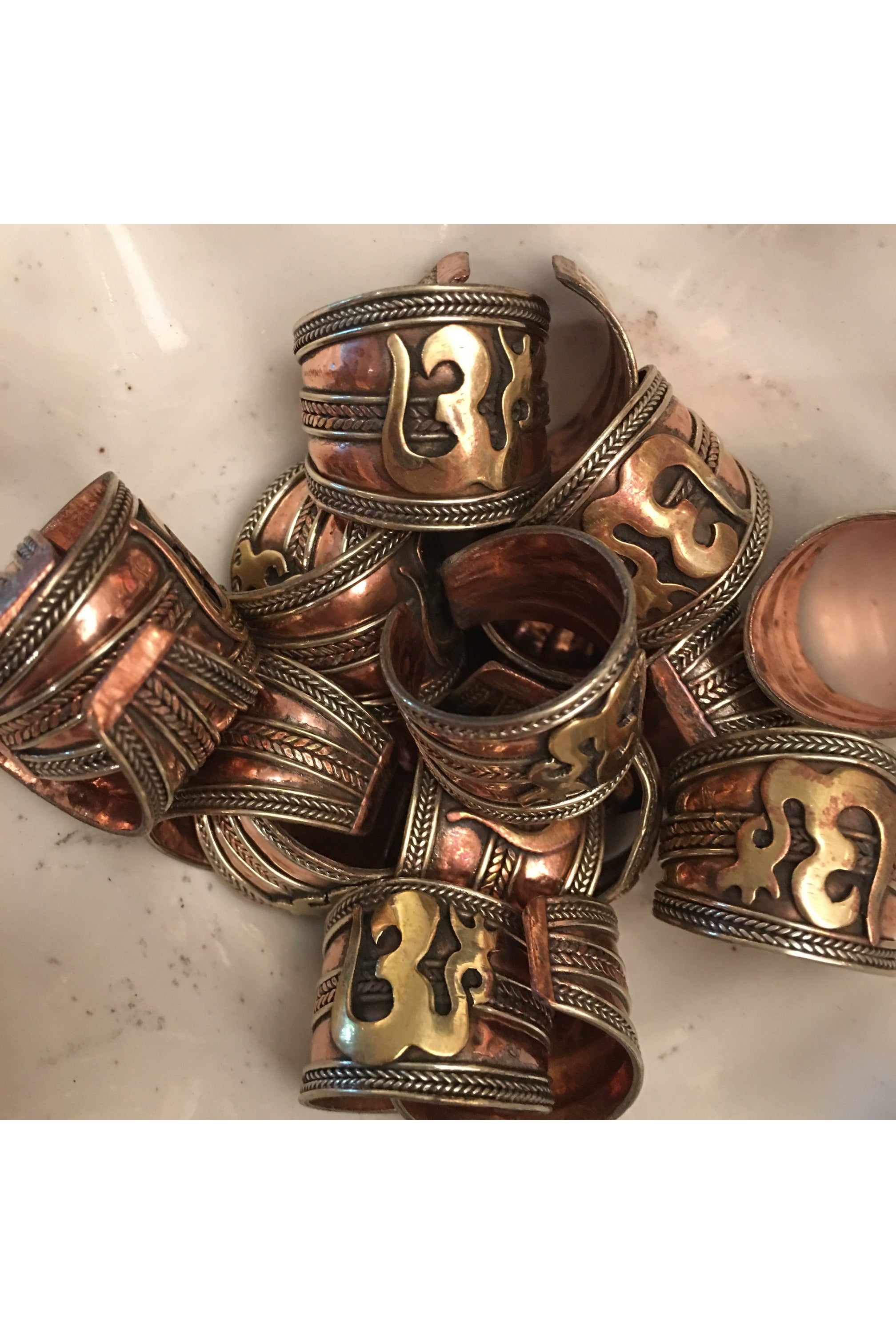 Om Symbol - Copper Rings Majestic Hudson Lifestyle Jewelry