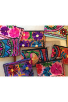 Indian embroidered zippered pouches Majestic Hudson Lifestyle Accessories