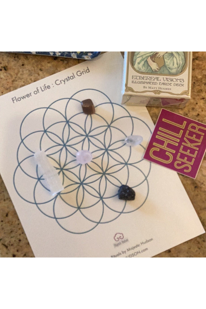 Majestic Hudson Crystal Grid Card + Instruction Set Majestic Hudson Lifestyle