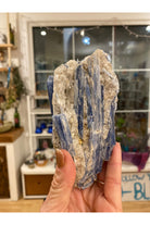 Palm-sized Kyanite cluster with Quartz, Lepidolite and Lithium