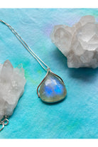 Polished Teardrop Moonstone on Chain – Healing Jewelry