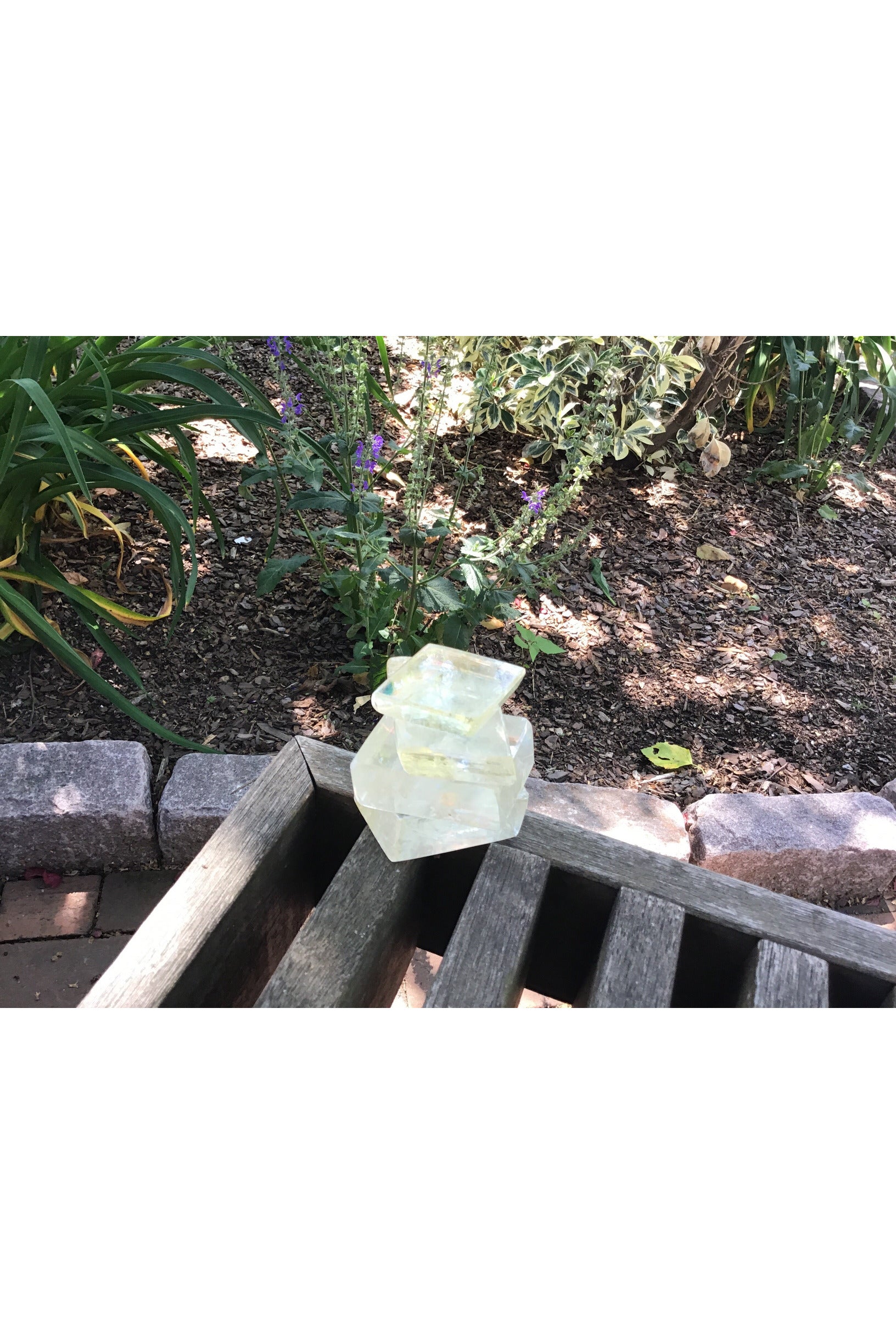 Optical Calcite Crystal Prism for Spiritual Clarity