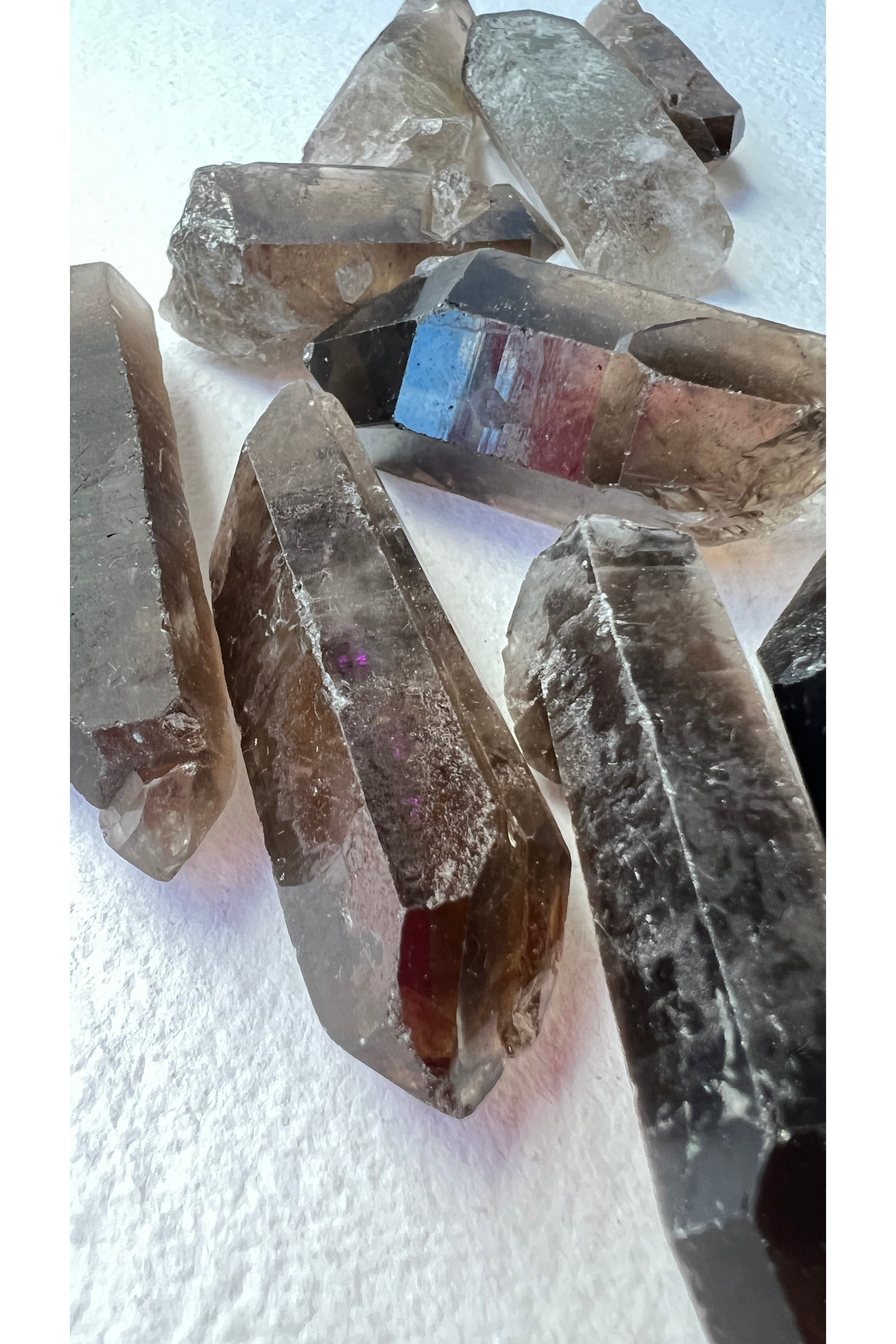 Tumbled Smoky Quartz Point crystal for healing, grounding, and energy cleansing