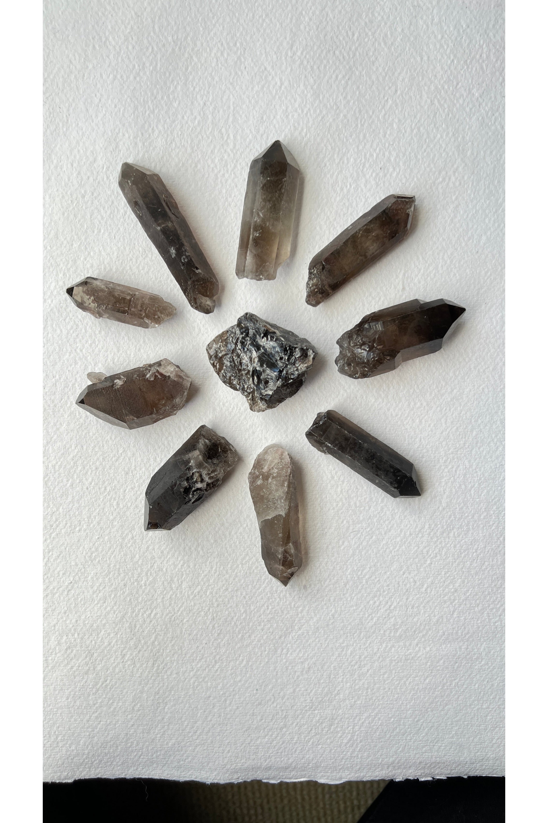 Tumbled Smoky Quartz Point crystal for healing, grounding, and energy cleansing